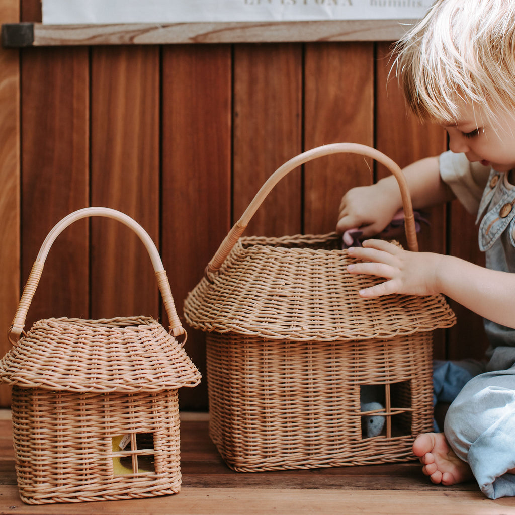 Olli Ella Rattan Castle Bag