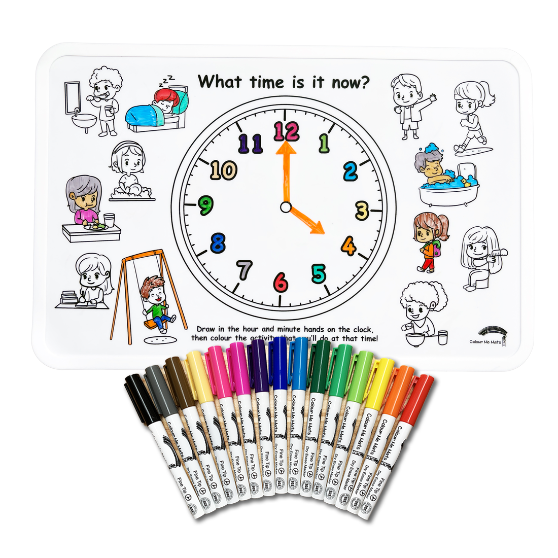 Colour Me Mats Telling Time | Learning